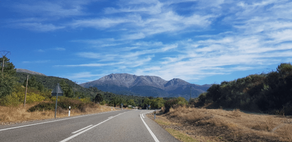 View from the campsite to Villarjo (right) and Torozo (left)